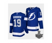 Men's Adidas Lightning #19 Barclay Goodrow Blue Home Authentic 2021 Stanley Cup Jersey