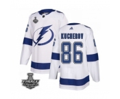 Men's Adidas Lightning #86 Nikita Kucherov White Home Authentic 2021 Stanley Cup Jersey