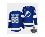 Men's Adidas Lightning #88 Andrei Vasilevskiy Blue Home Authentic 2021 Stanley Cup Jersey