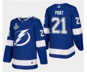 Men's Tampa Bay Lightning #21 Brayden Point 2021 Stanley Cup Champions Stitched Hockey Jersey