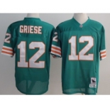 Miami Dolphins #12 Bob Griese Green Throwback Jersey