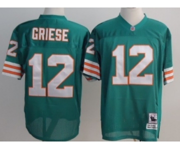 Miami Dolphins #12 Bob Griese Green Throwback Jersey