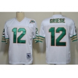 Miami Dolphins #12 Bob Griese White Throwback Jersey