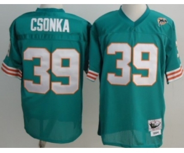 Miami Dolphins #39 Larry Csonka Green Throwback Jersey