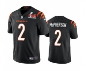 Men's Cincinnati Bengals #2 Evan McPherson 2022 Black Super Bowl LVI Vapor Limited Stitched Jersey