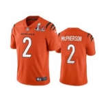 Men's Cincinnati Bengals #2 Evan McPherson 2022 Orange Super Bowl LVI Vapor Limited Stitched Jersey