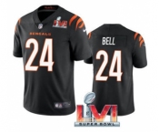 Men's Cincinnati Bengals #24 Vonn Bell Black 2022 Super Bowl LVI Vapor Limited Stitched Jersey