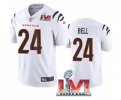 Men's Cincinnati Bengals #24 Vonn Bell White 2022 Super Bowl LVI Vapor Limited Stitched Jersey