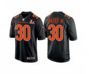 Men's Cincinnati Bengals #30 Jessie Bates III 2022 Black Super Bowl LVI Game Stitched Jersey