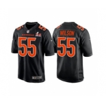 Men's Cincinnati Bengals #55 Logan Wilson 2022 Black Super Bowl LVI Game Stitched Jersey