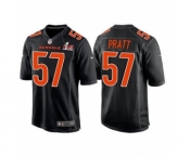 Men's Cincinnati Bengals #57 Germaine Pratt 2022 Black Super Bowl LVI Game Stitched Jersey