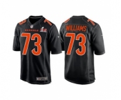 Men's Cincinnati Bengals #73 Jonah Williams 2022 Black Super Bowl LVI Game Stitched Jersey