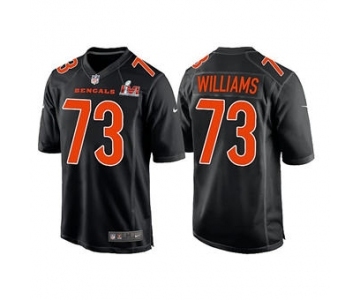 Men's Cincinnati Bengals #73 Jonah Williams 2022 Black Super Bowl LVI Game Stitched Jersey