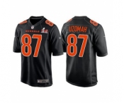 Men's Cincinnati Bengals #87 C.J. Uzomah 2022 Black Super Bowl LVI Game Stitched Jersey