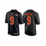 Men's Cincinnati Bengals #9 Joe Burrow 2022 Black Super Bowl LVI Game Stitched Jersey