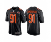 Men's Cincinnati Bengals #91 Trey Hendrickson 2022 Black Super Bowl LVI Game Stitched Jersey