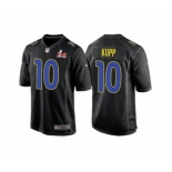 Men's Los Angeles Rams #10 Cooper Kupp Black 2022 Super Bowl LVI Game Stitched Jersey