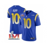 Men's Los Angeles Rams #10 Cooper Kupp Royal 2022 Super Bowl LVI Vapor Limited Stitched Jersey