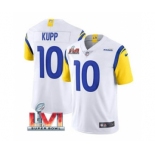 Men's Los Angeles Rams #10 Cooper Kupp White 2022 Super Bowl LVI Vapor Limited Stitched Jersey