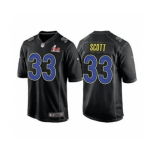 Men's Los Angeles Rams #33 Nick Scott Black 2022 Super Bowl LVI Game Stitched Jersey