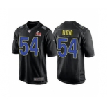 Men's Los Angeles Rams #54 Leonard Floyd Black 2022 Super Bowl LVI Game Stitched Jersey