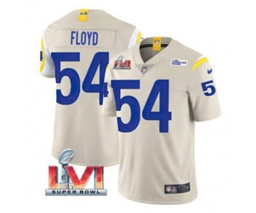 Men's Los Angeles Rams #54 Leonard Floyd Bone 2022 Super Bowl LVI Vapor Limited Stitched Jersey