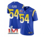 Men's Los Angeles Rams #54 Leonard Floyd Royal 2022 Super Bowl LVI Vapor Limited Stitched Jersey