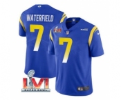 Men's Los Angeles Rams #7 Bob Waterfield Royal 2022 Super Bowl LVI Vapor Limited Stitched Jersey