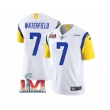 Men's Los Angeles Rams #7 Bob Waterfield White 2022 Super Bowl LVI Vapor Limited Stitched Jersey