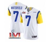 Men's Los Angeles Rams #7 Bob Waterfield White 2022 Super Bowl LVI Vapor Limited Stitched Jersey