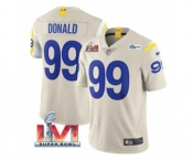 Men's Los Angeles Rams #99 Aaron Donald Bone 2022 Super Bowl LVI Vapor Limited Stitched Jersey