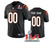 Men's Cincinnati Bengals ACTIVE PLAYER Custom Black 2022 Super Bowl LVI Vapor Limited Stitched Jersey