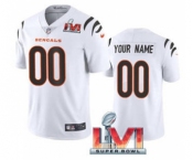 Men's Cincinnati Bengals ACTIVE PLAYER Custom White 2022 Super Bowl LVI Vapor Limited Stitched Jersey