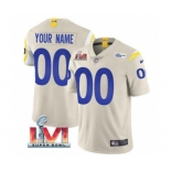 Men's Los Angeles Rams ACTIVE PLAYER Custom 2022 Bone Super Bowl LVI Vapor Limited Stitched Jersey