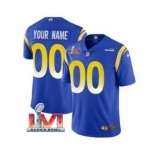 Men's Los Angeles Rams ACTIVE PLAYER Custom 2022 Royal Super Bowl LVI Vapor Limited Stitched Jersey