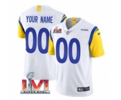 Men's Los Angeles Rams ACTIVE PLAYER Custom 2022 White Super Bowl LVI Vapor Limited Stitched Jersey