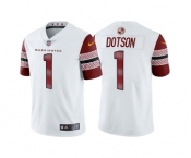 Men's Washington Commanders #1 Jahan Dotson White Vapor Untouchable Stitched Football Jersey