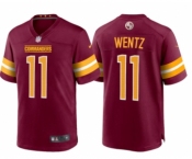 Men's Washington Commanders #11 Carson Wentz 2022 Burgundy Game Stitched Jersey