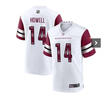 Men's Washington Commanders #14 Sam Howell  White Vapor Untouchable Stitched Football Jersey