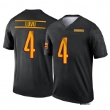 Men's Washington Commanders #4 Luvu Black Game Stitched Jersey