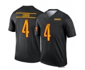 Men's Washington Commanders #4 Luvu Black Game Stitched Jersey