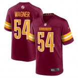 Men's Washington Commanders #54 Wagner Burgundy Game Stitched Football Jersey