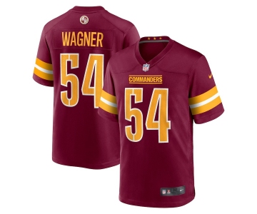 Men's Washington Commanders #54 Wagner Burgundy Game Stitched Football Jersey