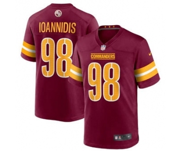 Men's Washington Commanders #98 Matt Ioannidis 2022 Burgundy Game Stitched Jersey