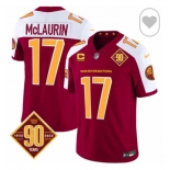 Men Washington Commanders #17 Terry McLaurin Red White F U S E 2024 Limited Stitched Football Jersey