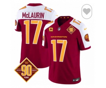 Men Washington Commanders #17 Terry McLaurin Red White F U S E 2024 Limited Stitched Football Jersey