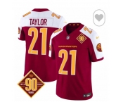 Men Washington Commanders #21 Sean Taylor Red White F U S E 2024 Limited Stitched Football Jersey