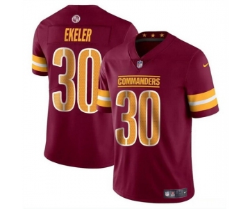 Men Washington Commanders #30 Austin Ekeler Burgundy Vapor Limited Stitched Football Jersey