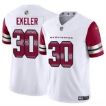 Men Washington Commanders #30 Austin Ekeler White 2023 F U S E Vapor Limited Stitched Football Jersey