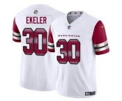 Men Washington Commanders #30 Austin Ekeler White 2023 F U S E Vapor Limited Stitched Football Jersey